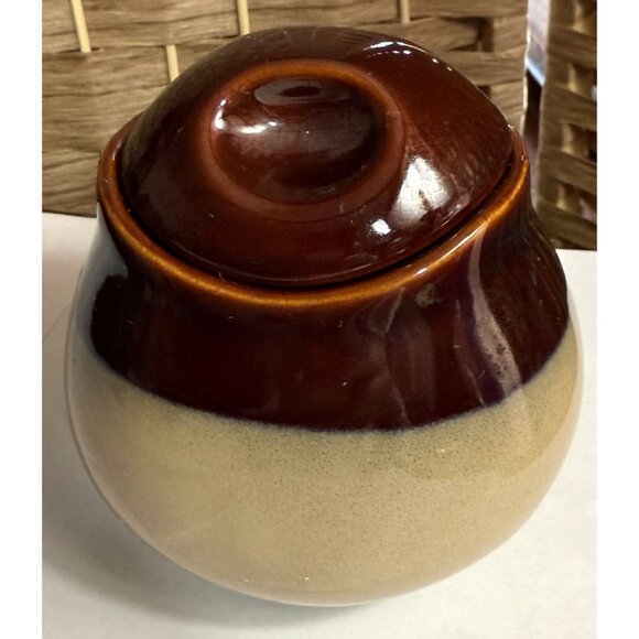 Vintage Sango Nova Brown Ceramic Lidded Jar - Picture 2 of 4